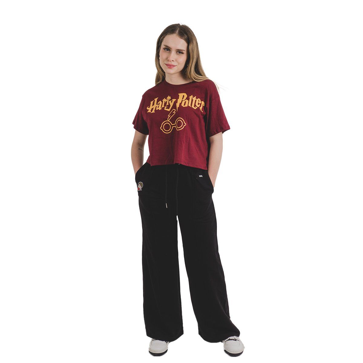 HARRY POTTER - PANTALÓN PALAZO MUJER HARRY POTTER NEGRO