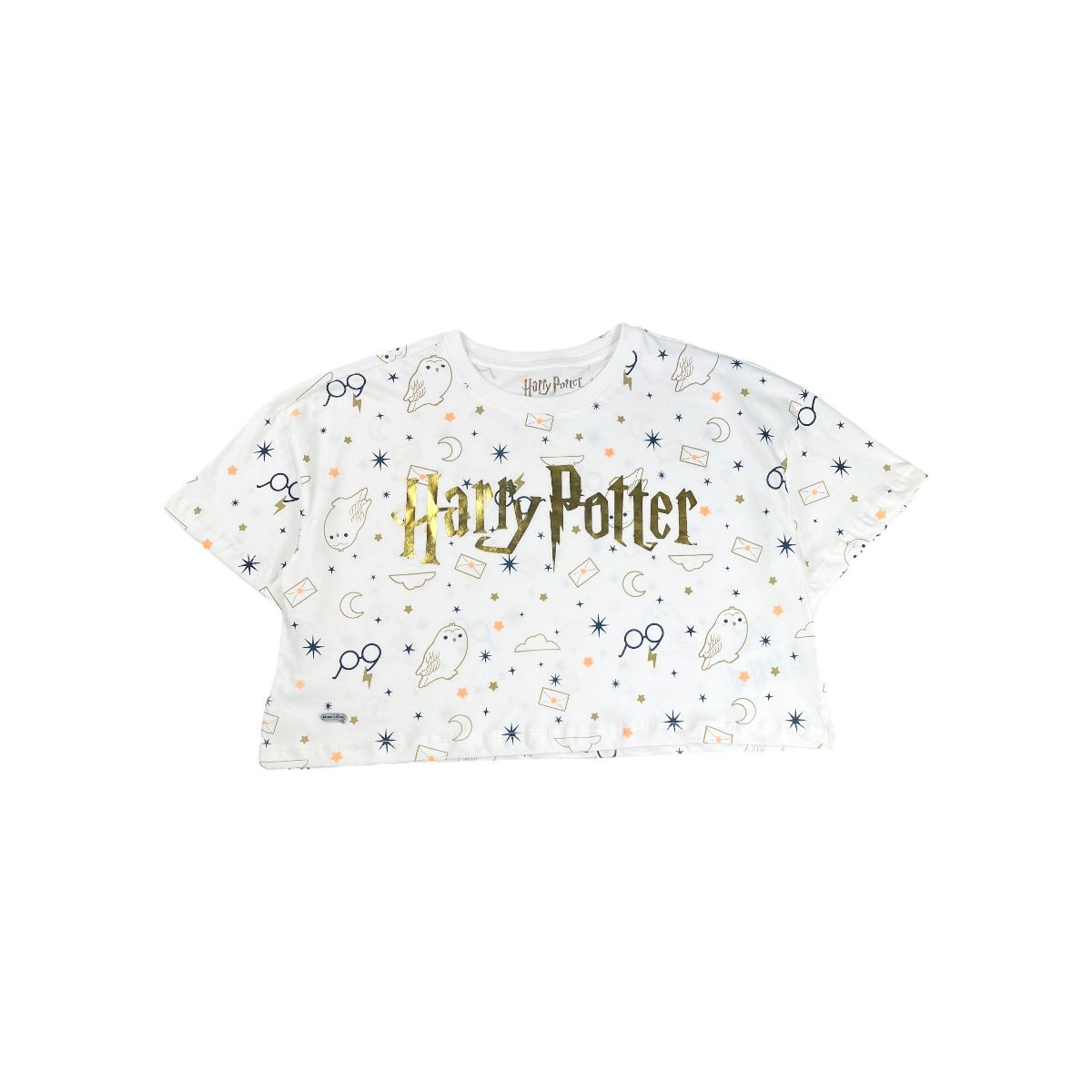 HARRY POTTER - POLO CROP MUJER HARRY POTTER  MARFIL