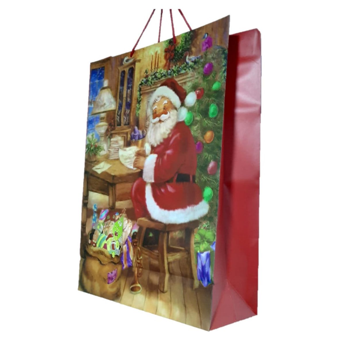 GENERICO - Bolsa De Regalo Navidad Papanoel Cartas 44x32cm 1u
