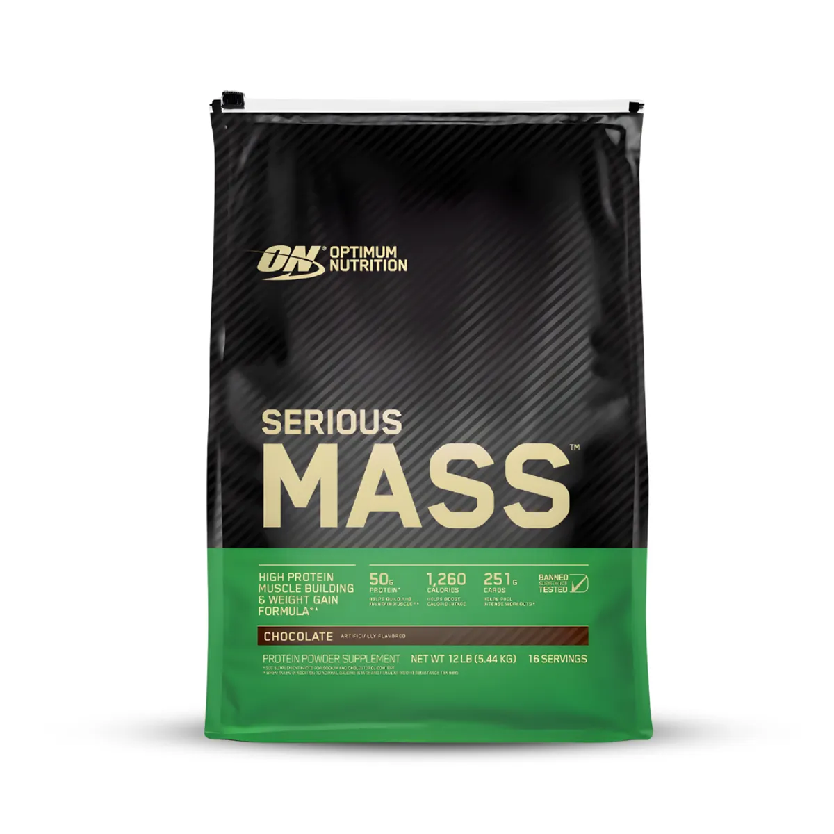 OPTIMUN NUTRITION - Serious Mass 12 LB / Ganador de Masa ON - Chocolate