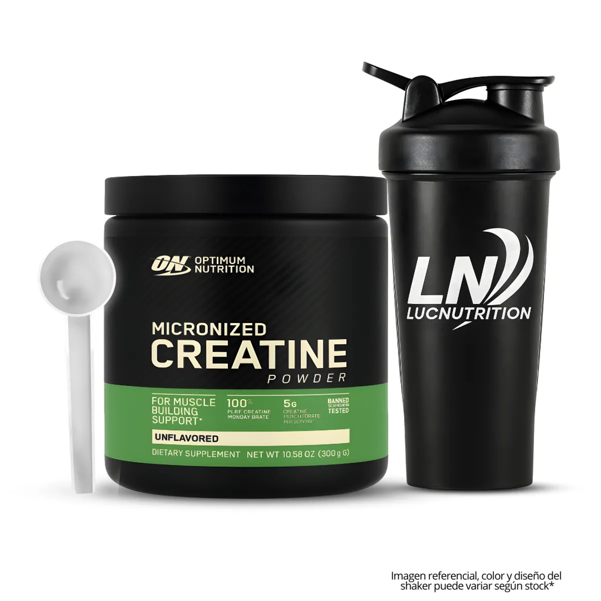 OPTIMUN NUTRITION - Creatina Optimum Nutrition 300 g - Creatina Monohidratada y micronizada ON + Scoop + Shaker