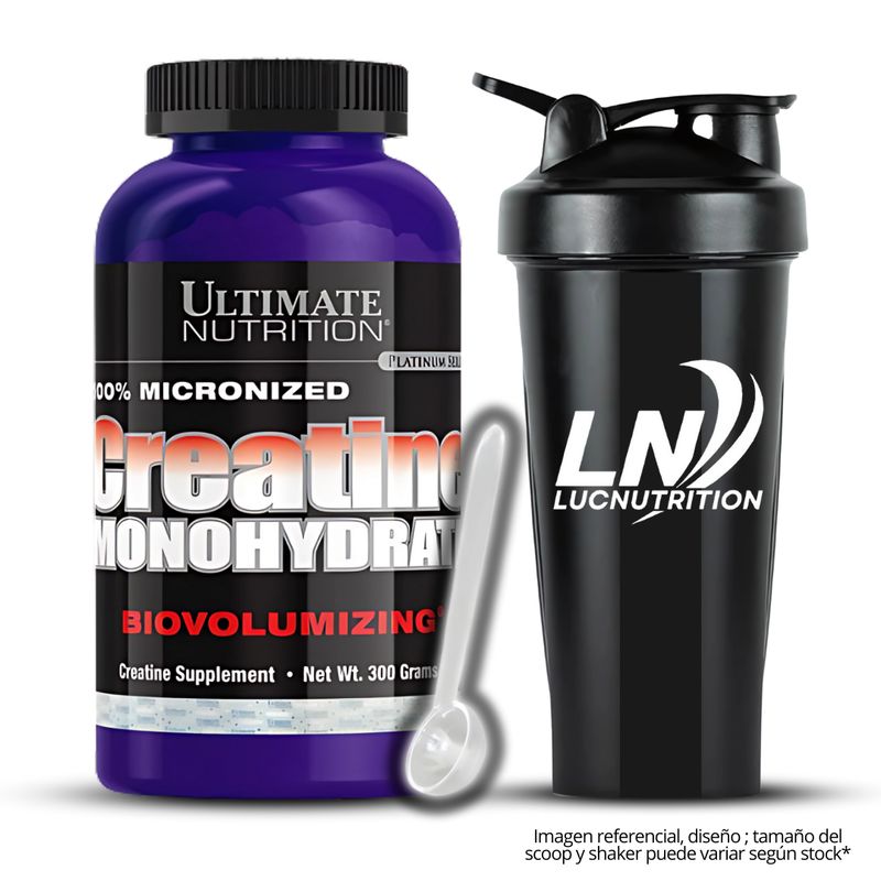 ULTIMATE NUTRITION - Creatina Ultimate Nutrition 300 G - Creatina Monohidratada + scoop + shaker