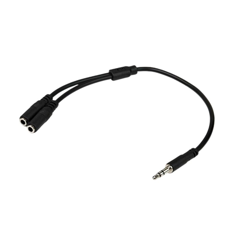 STARTECH - ADAPTADOR DIVISOR DE AUDIFONOS MINI-JACK 3 PINES NEGRO PN MUY1MFFS