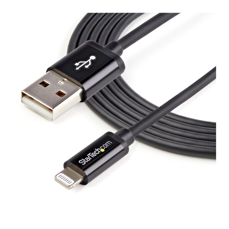 STARTECH - CABLE 2M LIGHTNING USBLT2MB STARTECH 8 PIN A USB NEGRO PN USBLT2MB