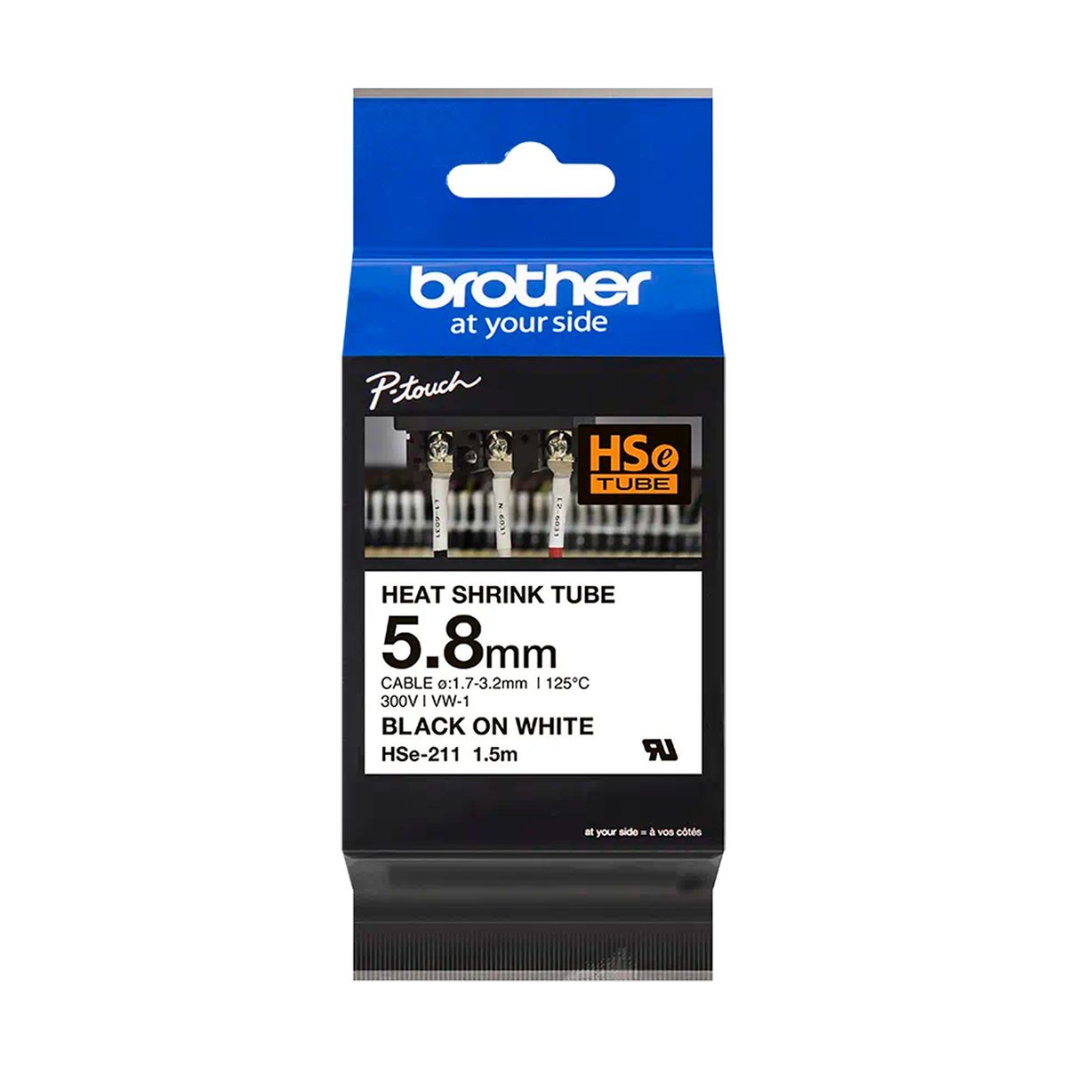 BROTHER - CINTA BROTHER HSE211E 58MM X 15M NEGRO PN HSE211