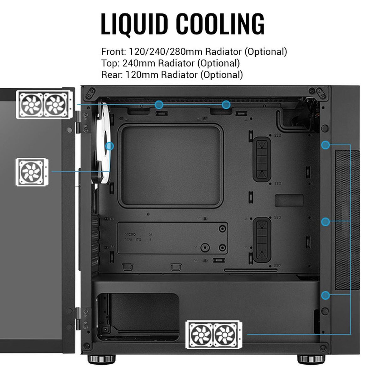 AEROCOOL - CASE AEROCOOL ATOMIC-G-BK-V2 NEGRO  V TEMP
