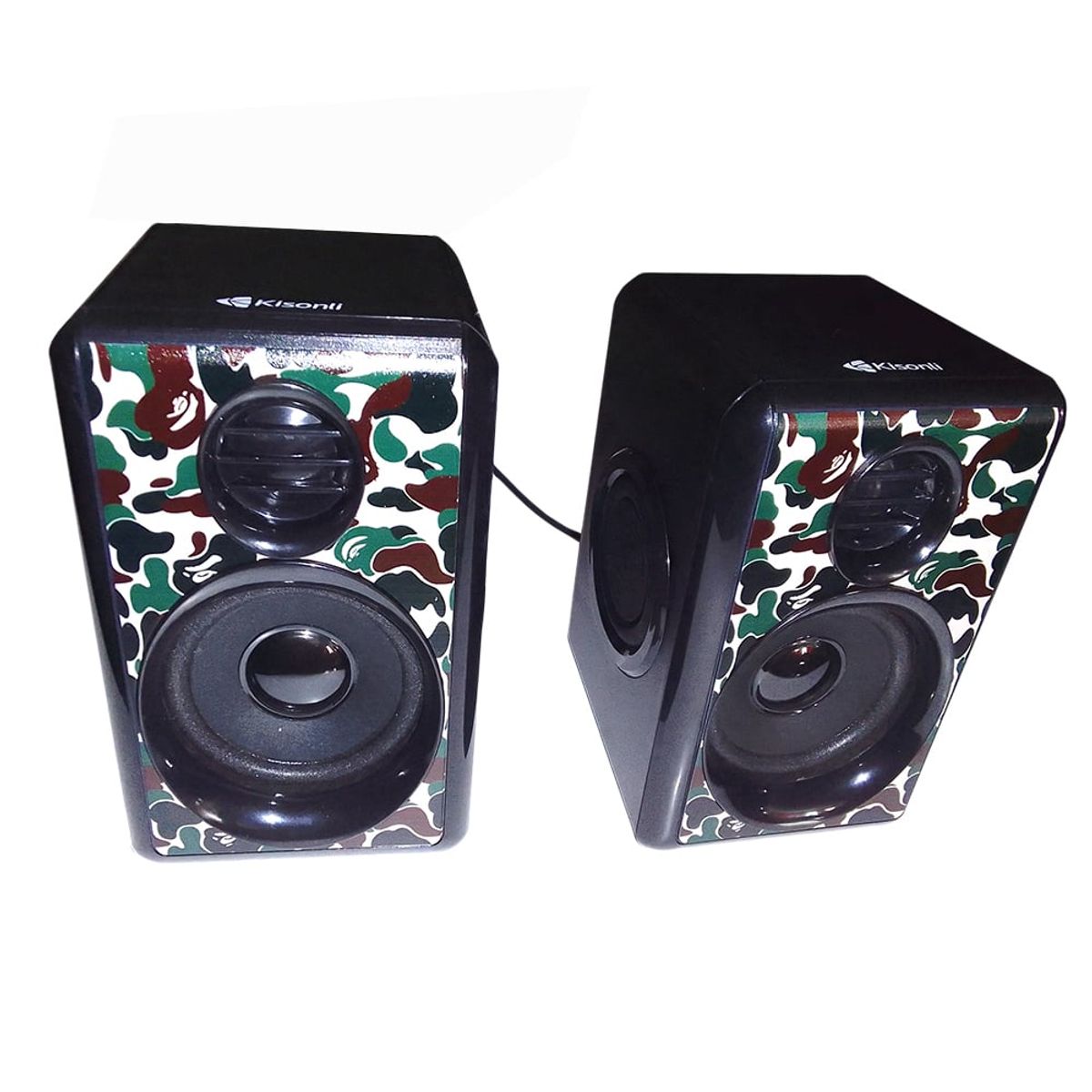 KISONLI - Parlante Stereo 2.0 - multimedia - PC Laptop Tablet Cel MP4