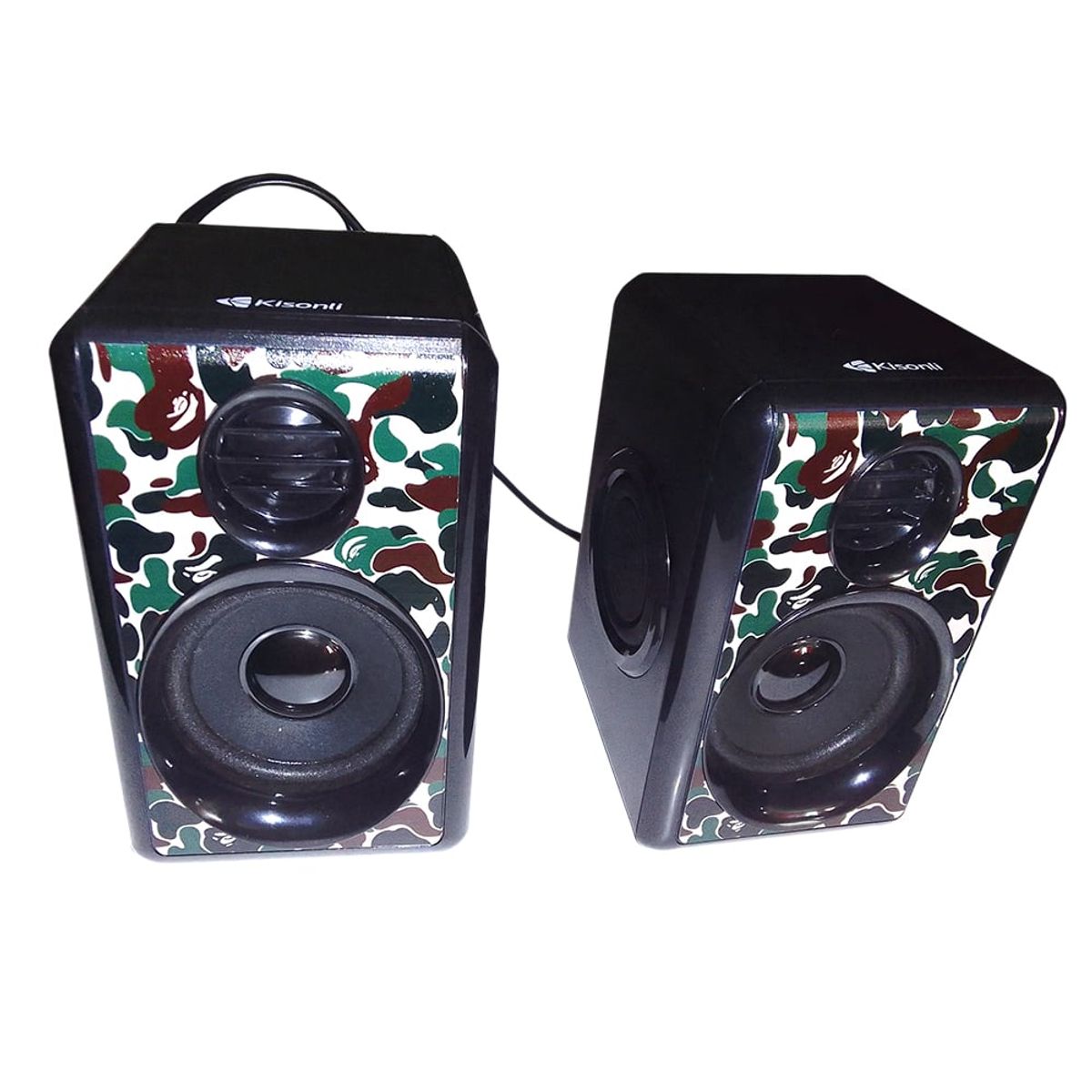 KISONLI - Parlante Stereo 2.0 - multimedia - PC Laptop Tablet Cel MP4