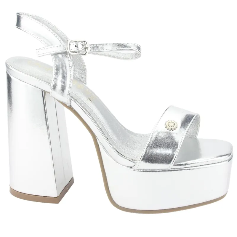 CHALADA - Sandalia Mujer Plateado Casual Chalada Yaya-3