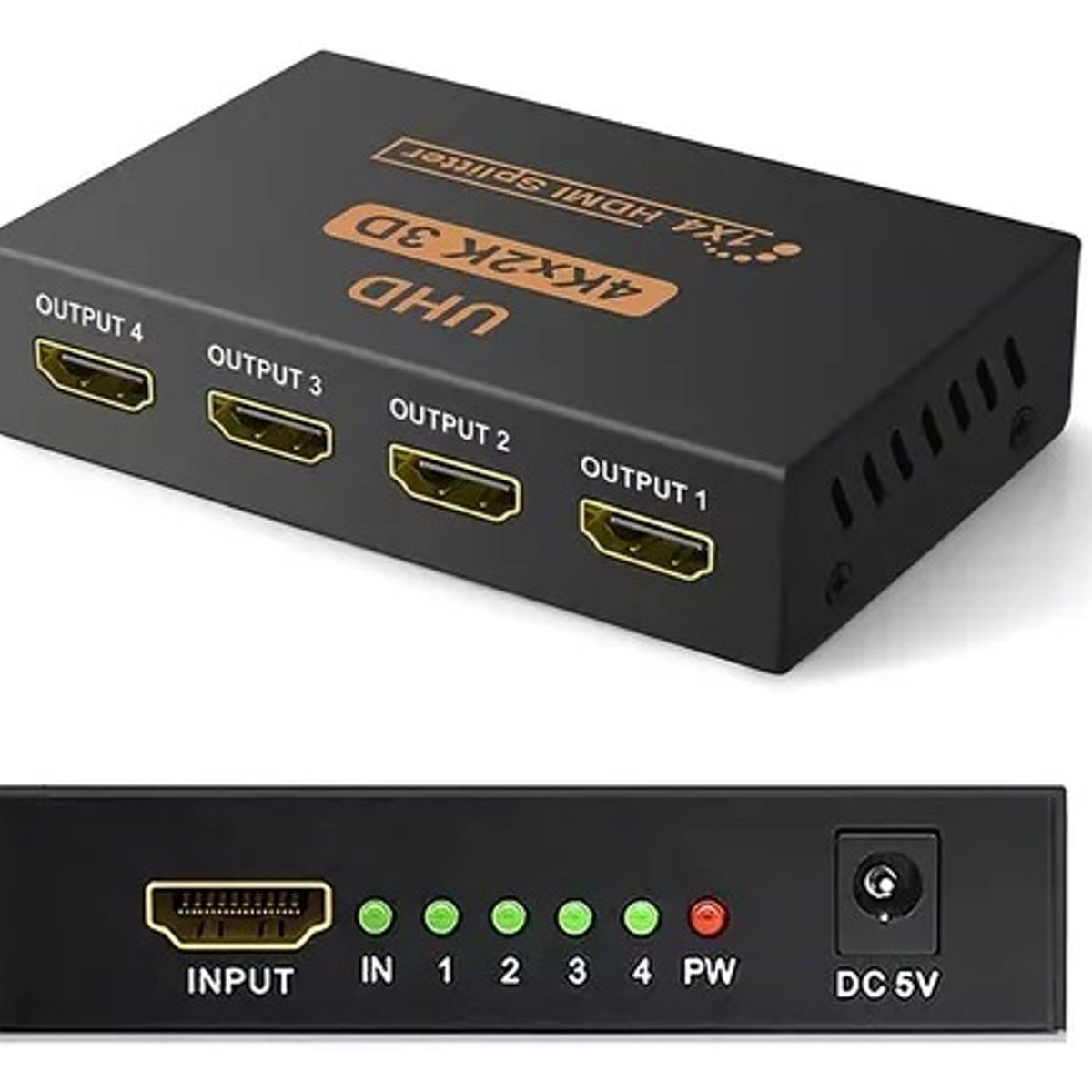 GENERICO - Splitter HDMI 1X4 FHD 1080P MULTIPANTALLAS