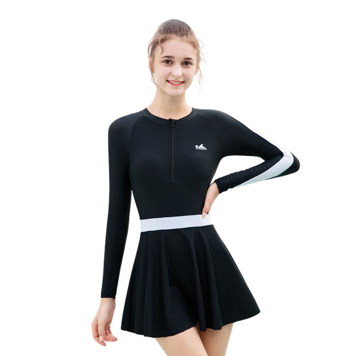 GENERICO - Traje De Baño YINGFA Skirt Suit Manga Larga