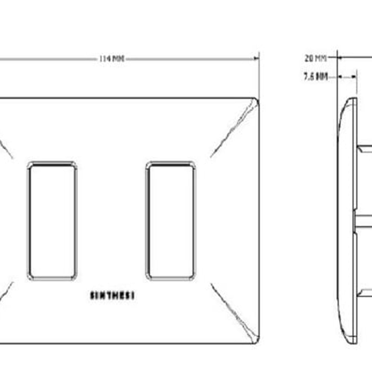 SINTHESI - TOMACORRIENTE DOBLE 01 SCHUKO Y 01 UNIVERSAL S17 SINTHESI