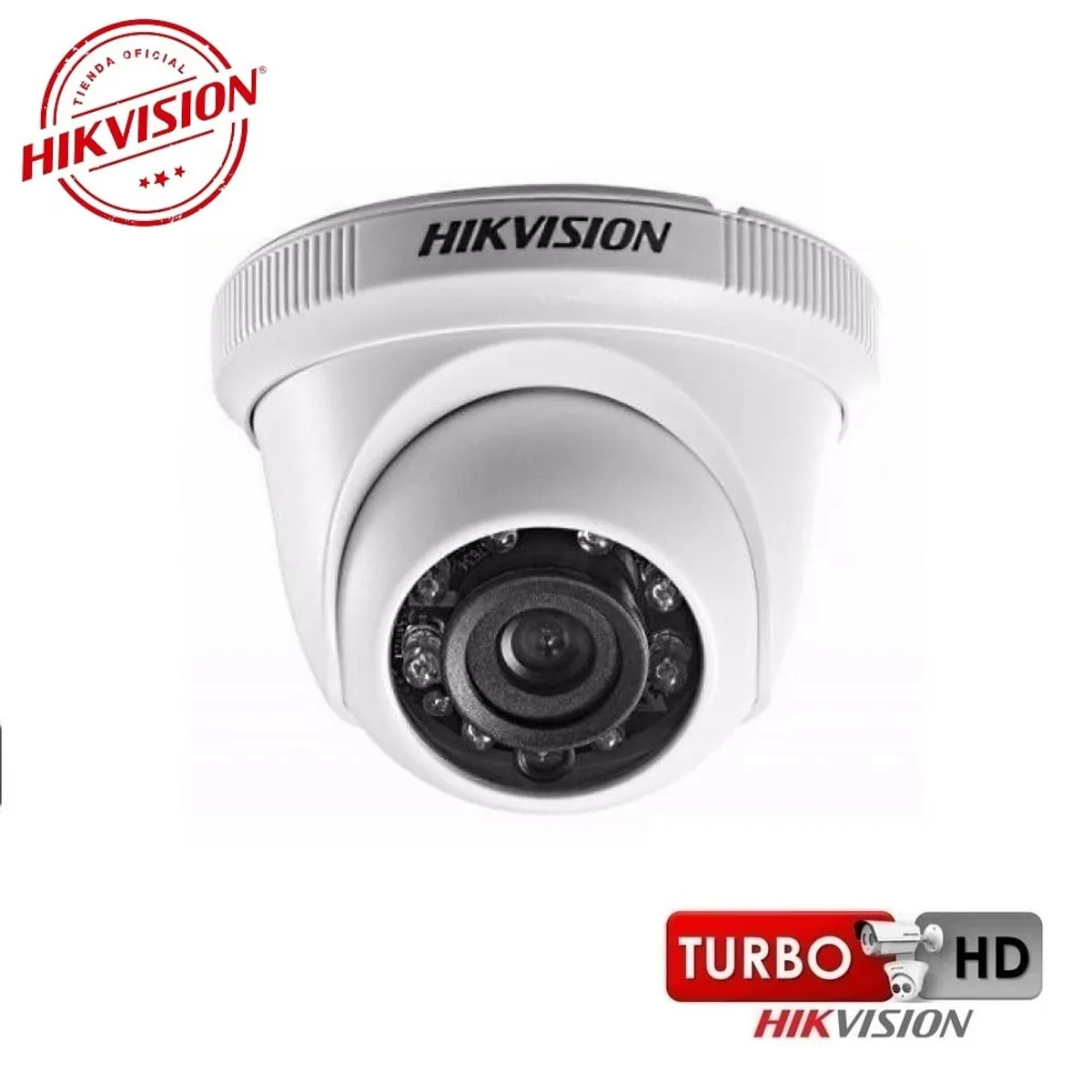 HIKVISION - Cámara Domo Interior HD 4 en 1 DIA y NOCHE IR 20m Hikvision