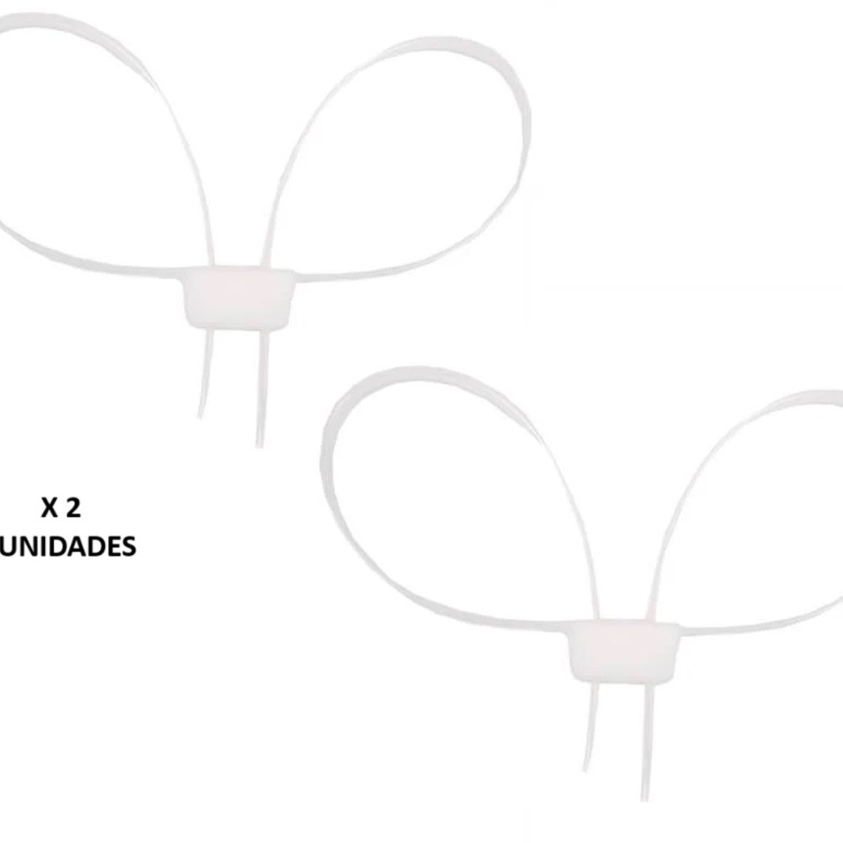 GENERICO - 2 Precinto grilletes esposas de plastico BLANCO
