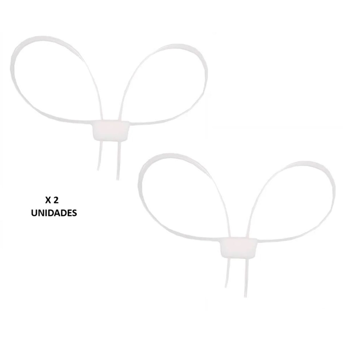 GENERICO - 2 Precinto grilletes esposas de plastico BLANCO