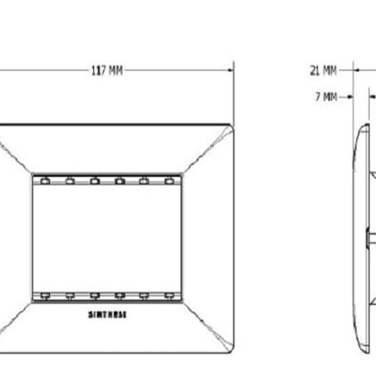 SINTHESI - INTERRUPTOR TRIPLE 02 SIMPLE Y 01 CONMUTADOR 3 VIAS S22 SINTHESI