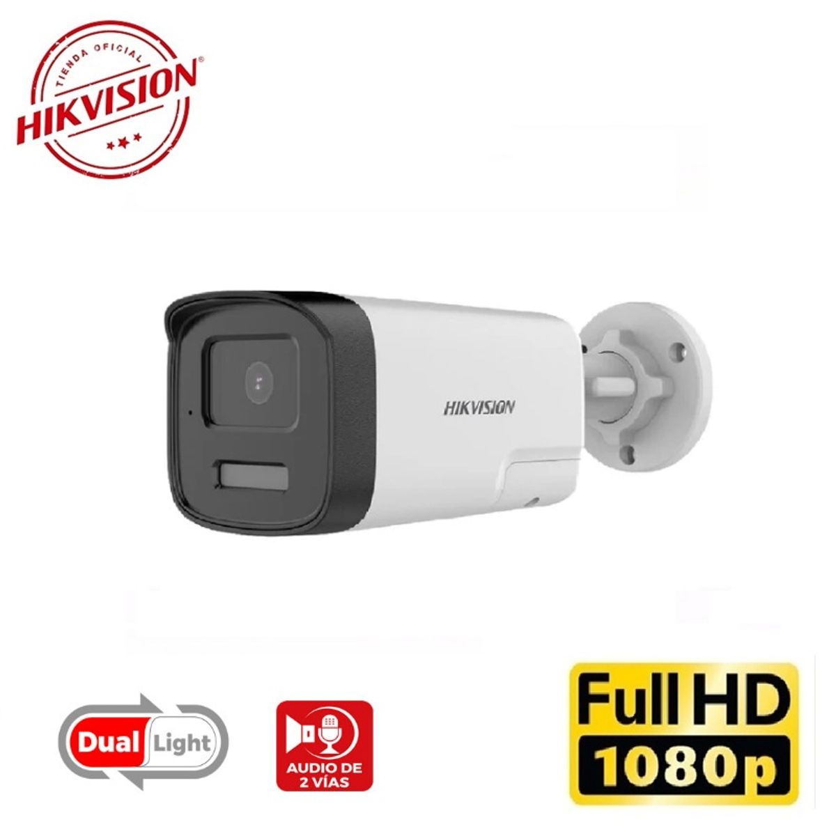 HIKVISION - Cámara Tubo Exterior FULLHD con IR 40M LTSIT3 Hikvision Doble Via