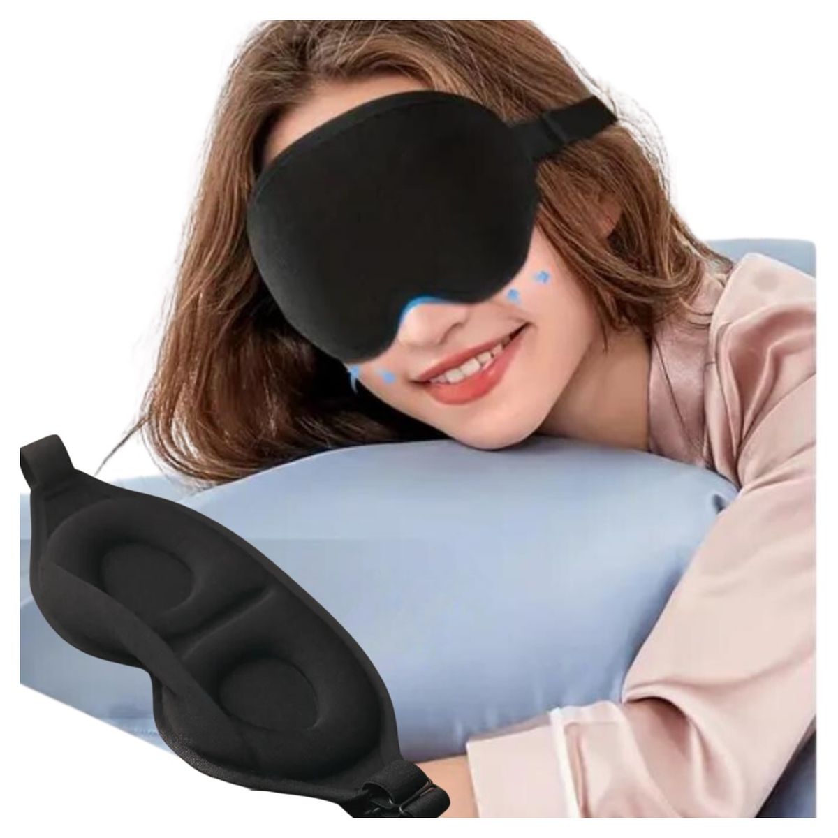 GENERICO - Máscara para Dormir 3D Bloqueo Absoluto de Luz