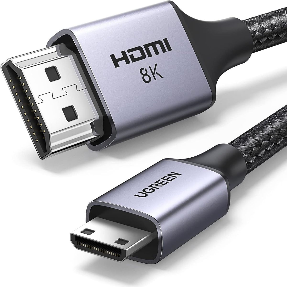 UGREEN - Ugreen Cable Mini HDMI a HDMI 8K 2M Trenzado Aluminio HD163 - 15515
