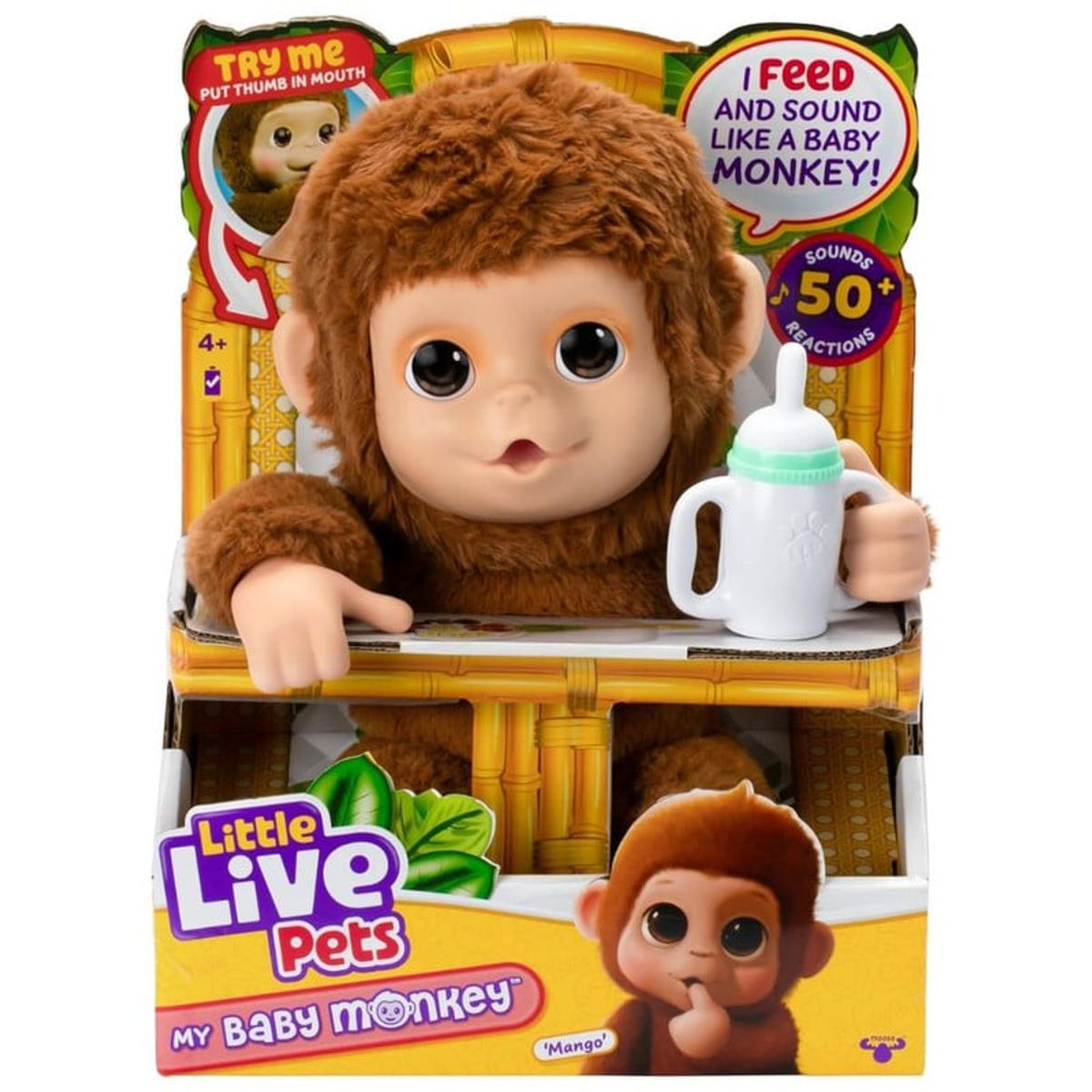LITTLE LIVE PETS - Little Live Pets Muñeco Monito Bebé Interactivo