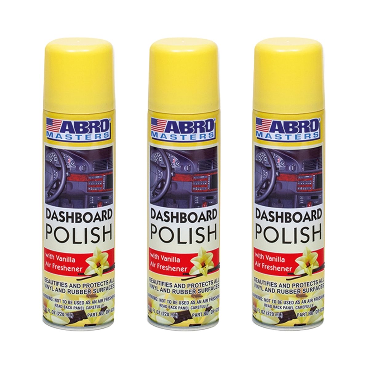 ABRO - ABRO Silicona para Tableros Vainilla DP-633 - 220mL Pack x 3