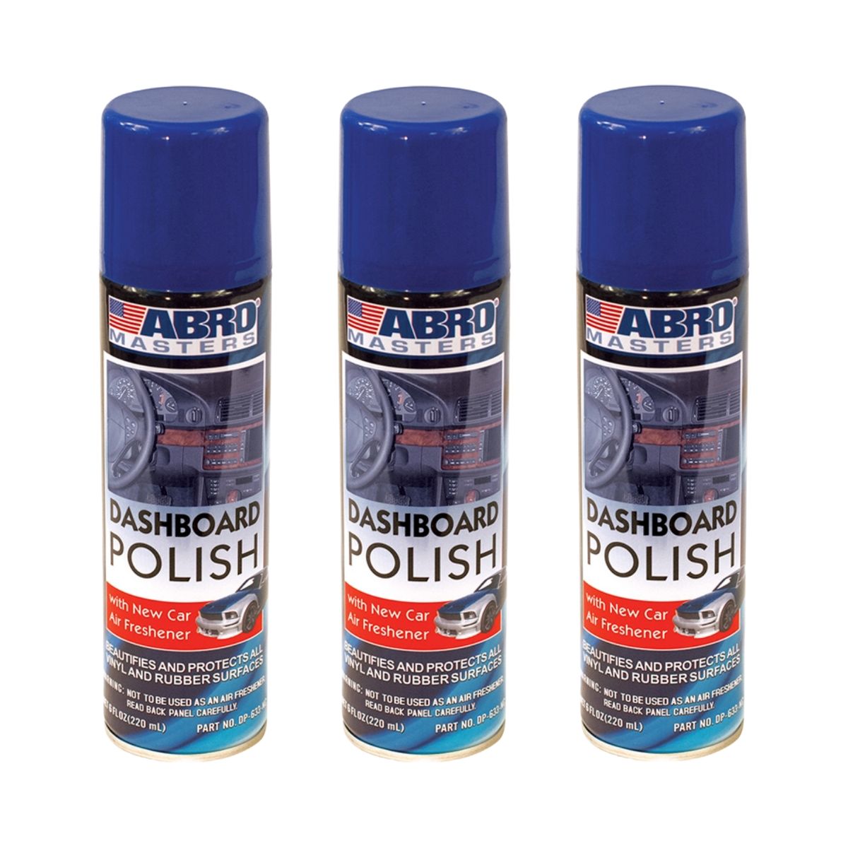 ABRO - ABRO Silicona para Tableros Aroma Auto Nuevo - 220mL Pack x3