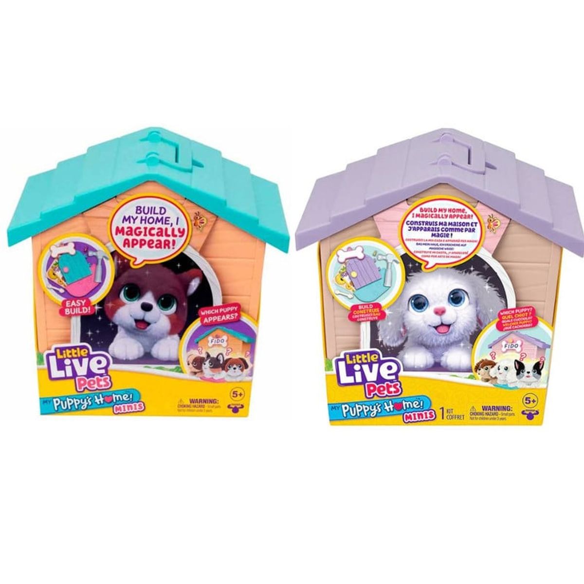 LITTLE LIVE PETS - Little Live Pets Playset Perritos Sorpresa Con Casa Armable