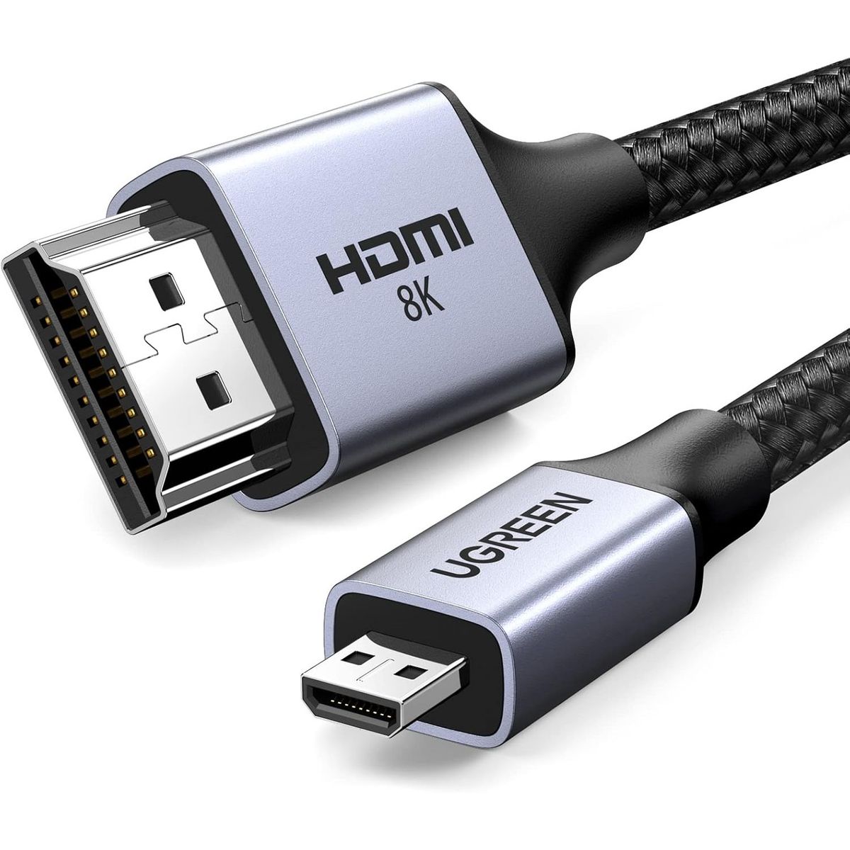 UGREEN - Ugreen Cable Micro HDMI a HDMI 8K 2M Aluminio Trenzado HD164 - 15517