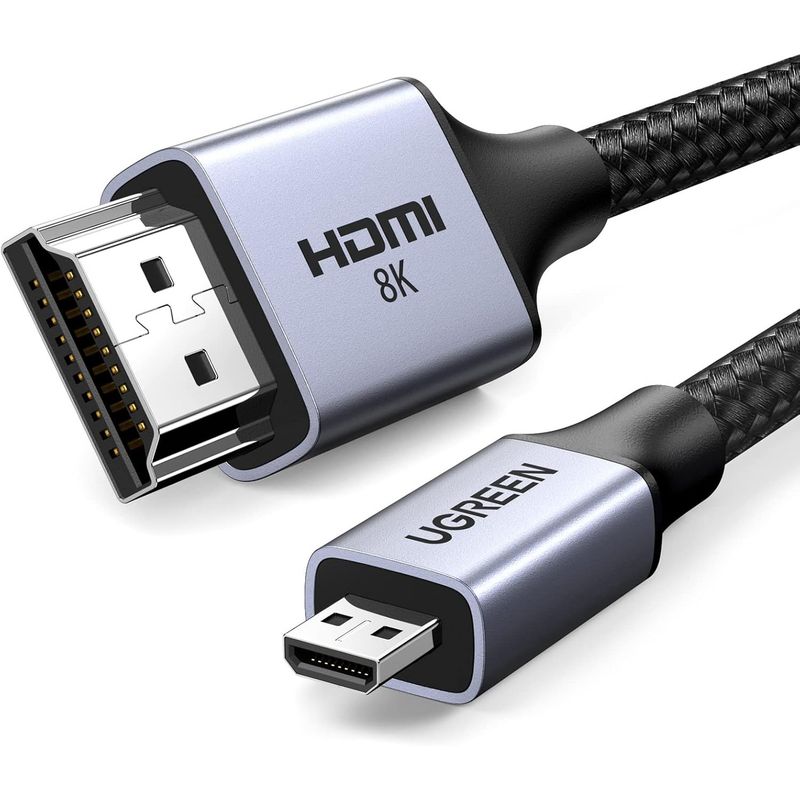 UGREEN - Ugreen Cable Micro HDMI a HDMI 8K 2M Aluminio Trenzado HD164 - 15517