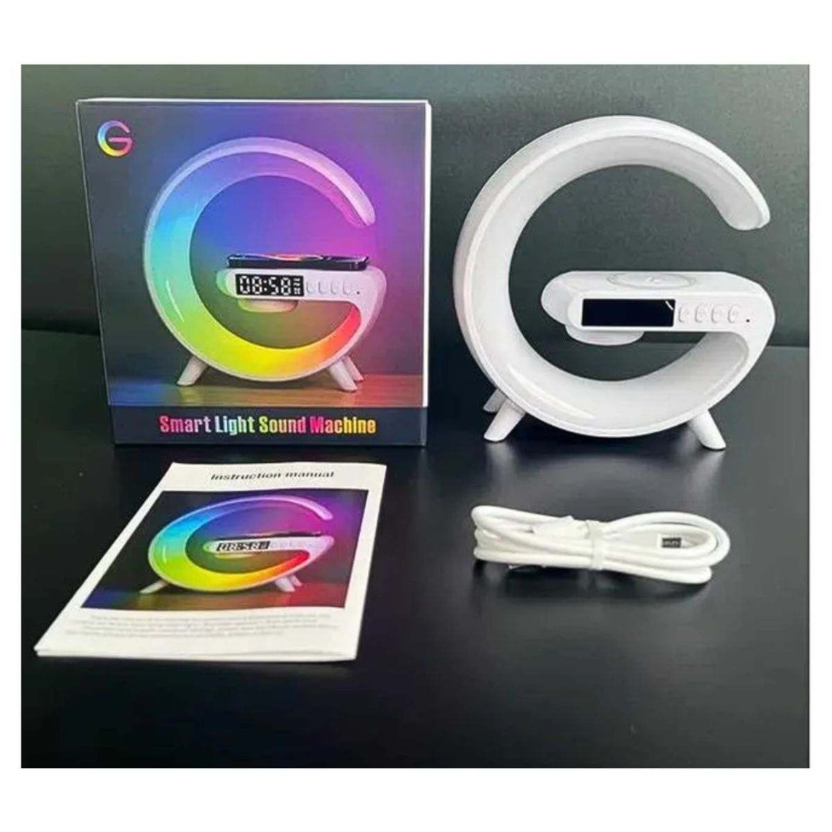 GENERICO - Lampara con parlante y cargador funcion 6 EN 1 de alta calidad