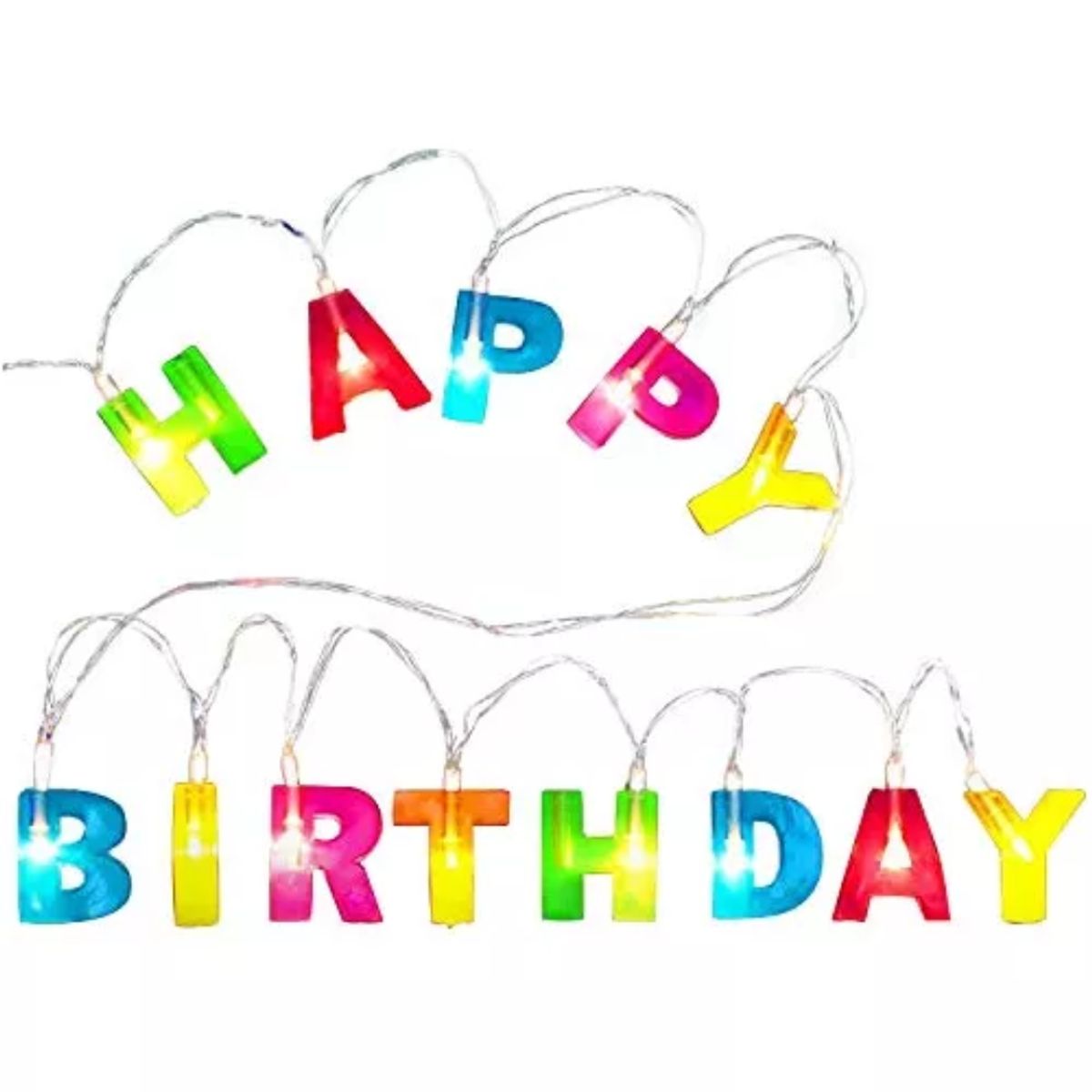 GENERICO - Guirnalda Luces Feliz Cumpleaños Led Decoración