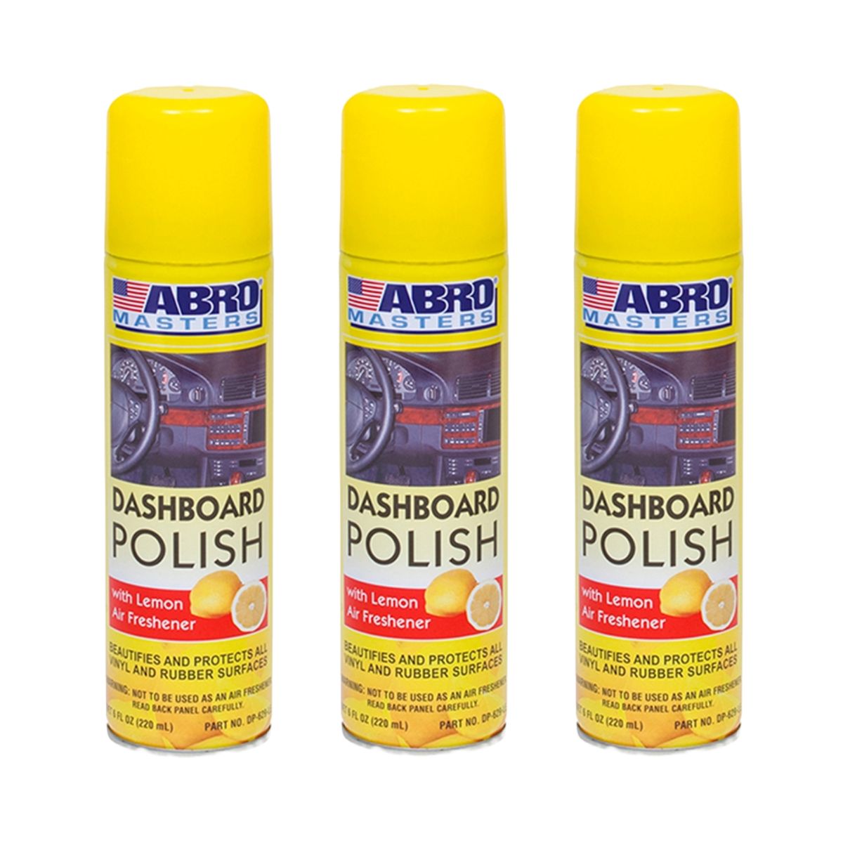 ABRO - ABRO Silicona para Tableros Limón DP-633 - 220mL Pack x 3