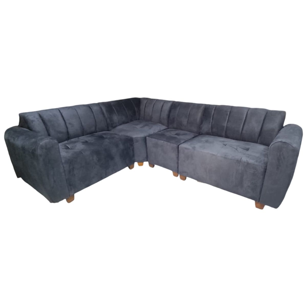 GENERICO - seccional impreria color plomo 4 cuerpos - 5 cojines de regalo