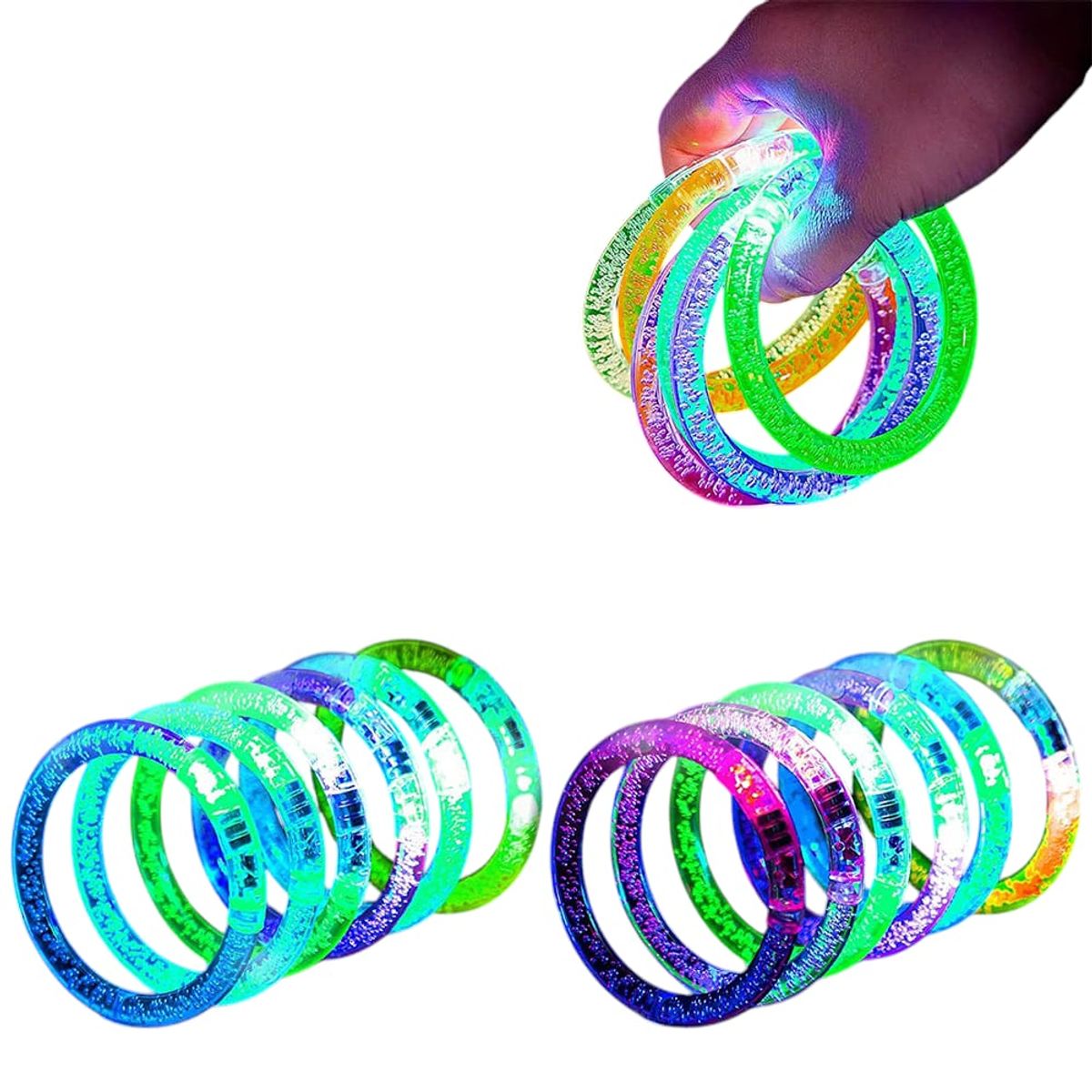 GENERICO - Pulsera led pack x 10 unid.