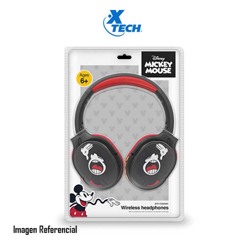 XTECH - AUDIFONO CMICROF XTECH MICKEY BT PLEGABLES NEGRO PN XTH-D660MK