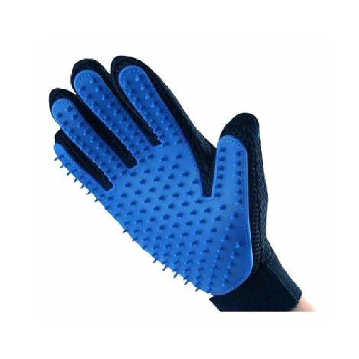 GENERICO - Guante de silicona azul quita pelo muerto para perros