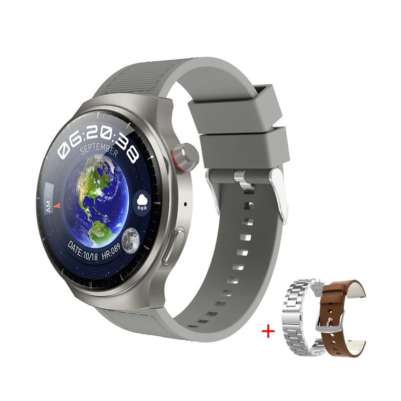 GENERICO - SmartWatch HW6 Max con 3 correas AMOLED - plateado