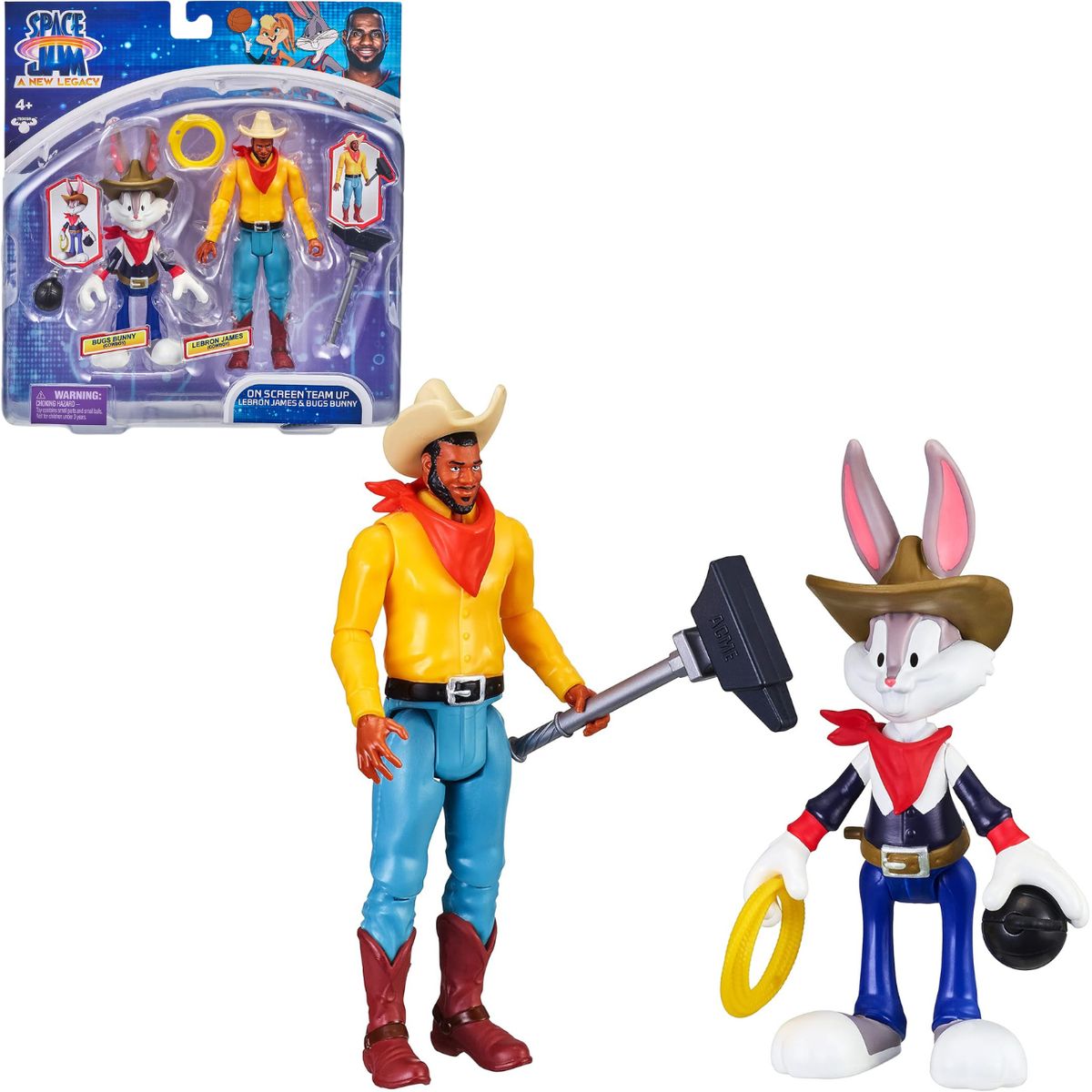 SPACE JAM - Space Jam - Lebron James y Bugs Bunny pack 2 Figuras acción