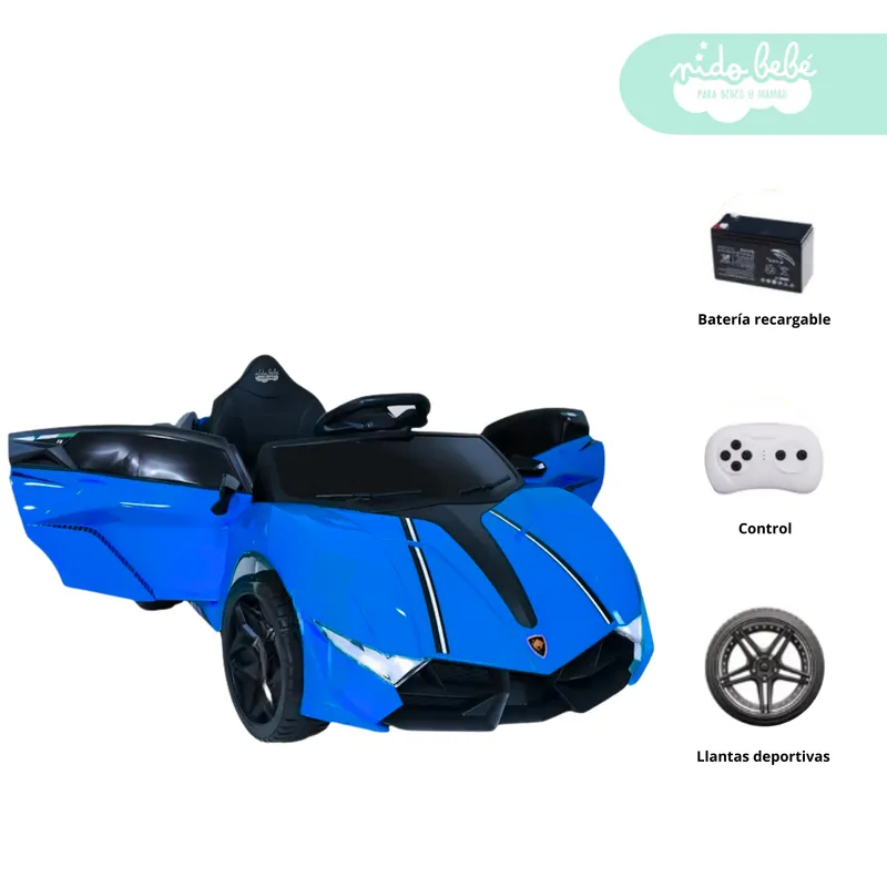 GENERICO - Carro a Batería Modelo Lamborghini R1 Azul