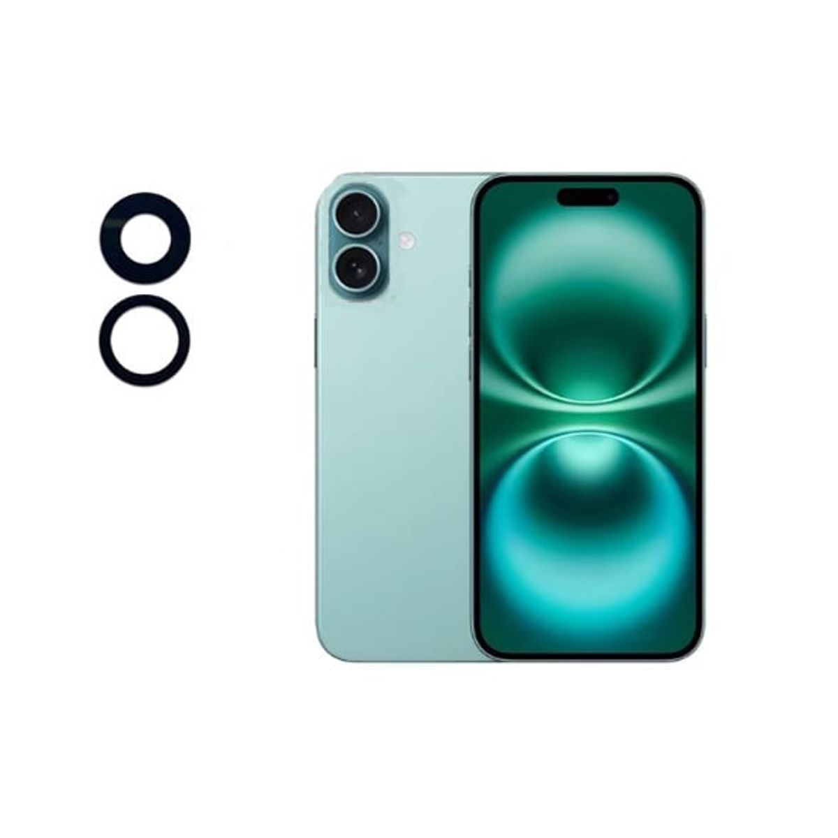 GENERICO - Repuesto lente Vidrio de cámara iPhone 16 y 16 Plus