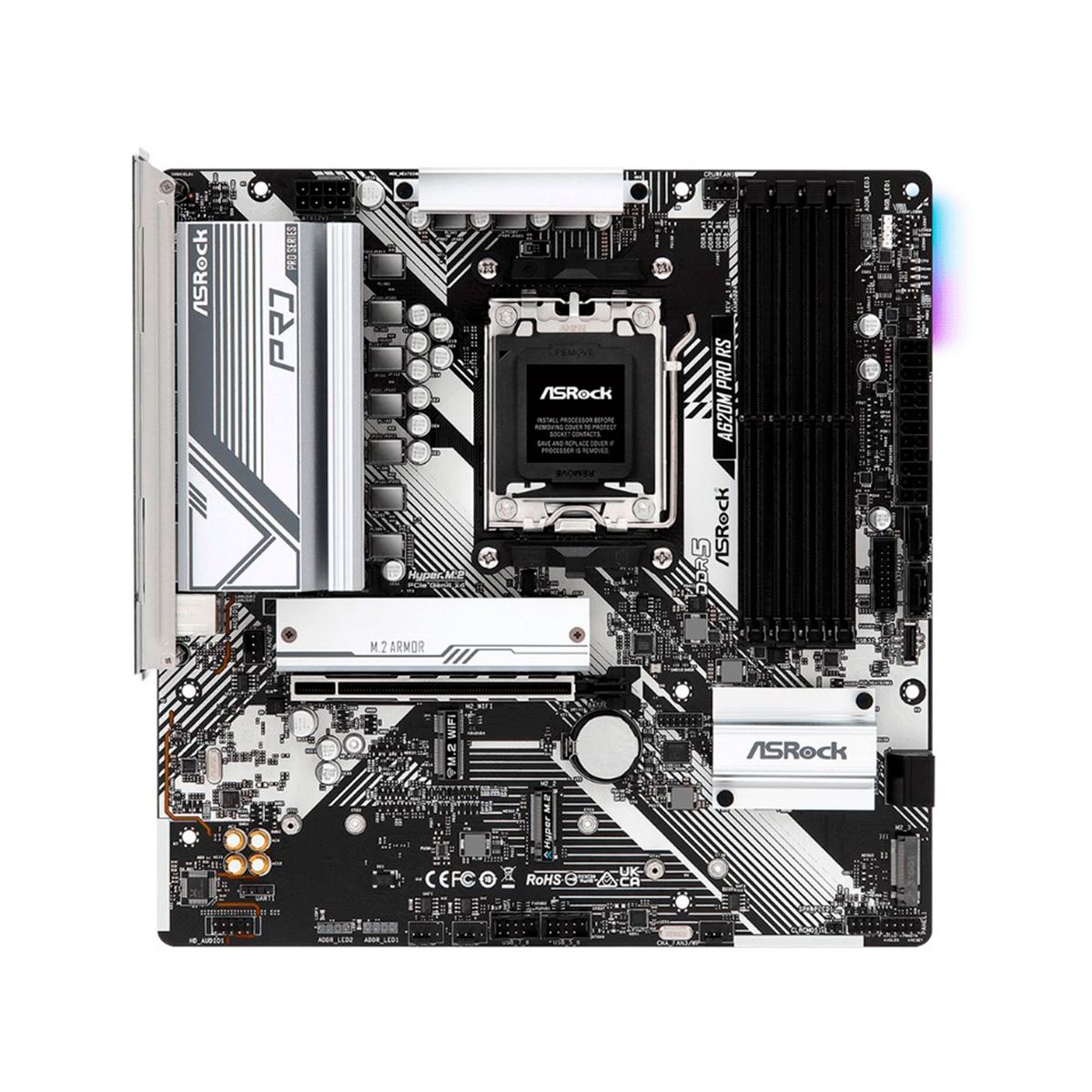 ASROCK - PLACA MADRE ASROCK A620M PRO RS WIFI AM5 PN 90-MXBLX0-A0UAYZ