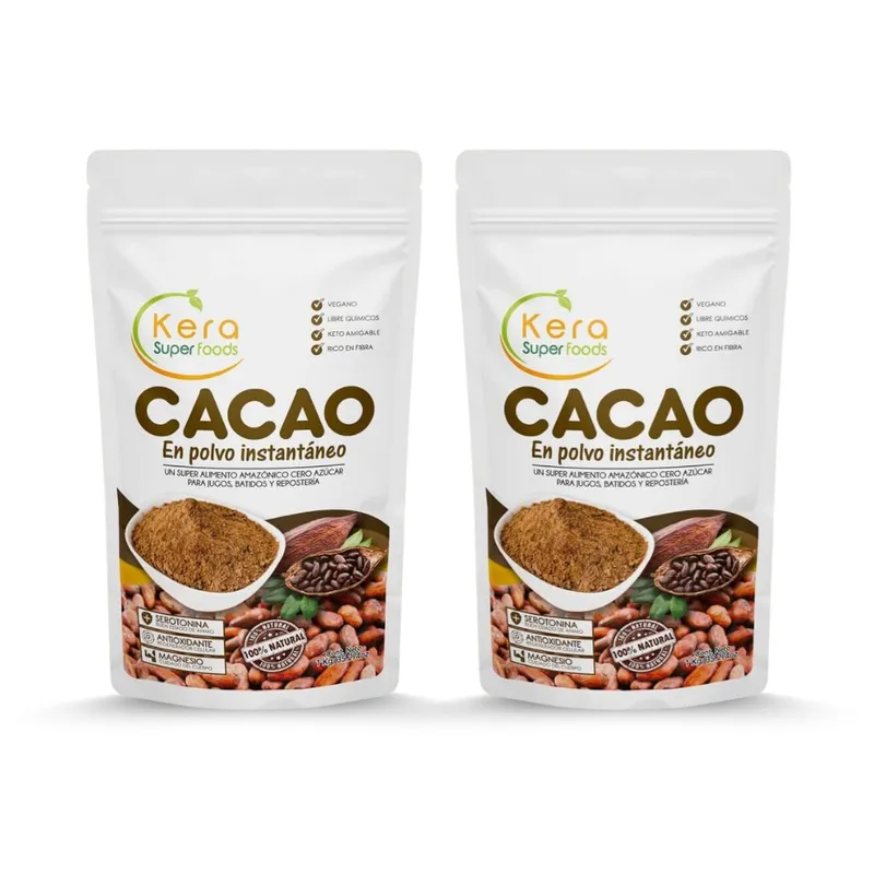 KERA SUPERFOODS - PACK CACAO EN POLVO 1KG X 2