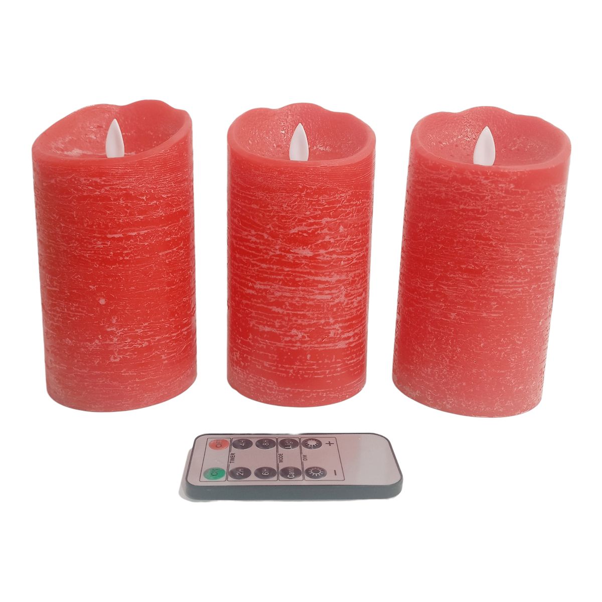 GENERICO - Velas Led Rojo  Con Control Remoto Setx3