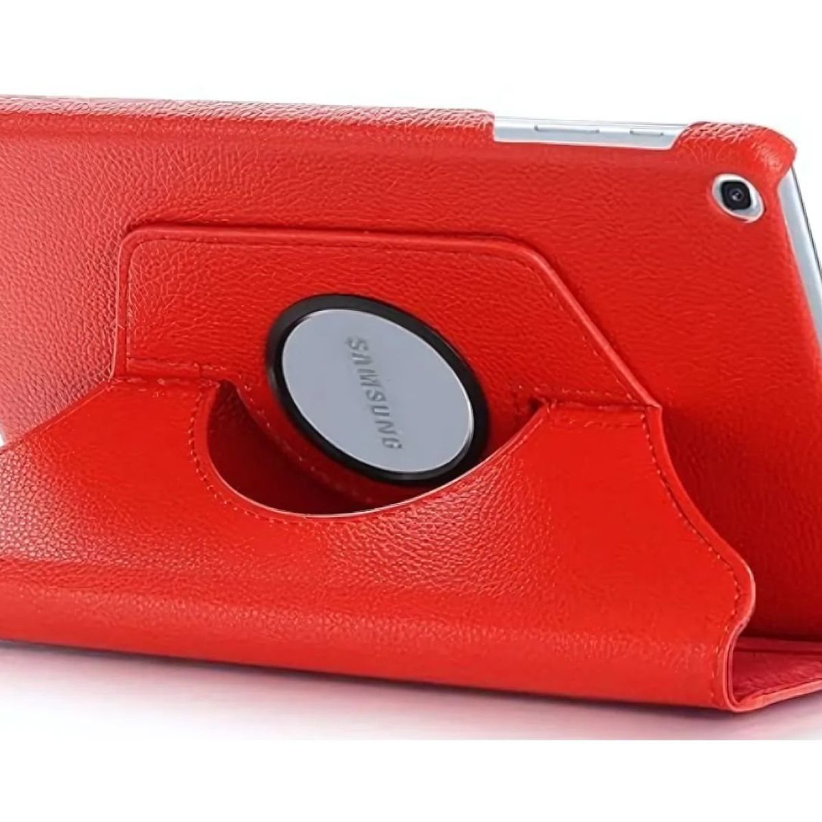 GENERICO - Funda Rojo Cuero Giratoria Compatible Tab Samsung Galaxy S6 Lite P610