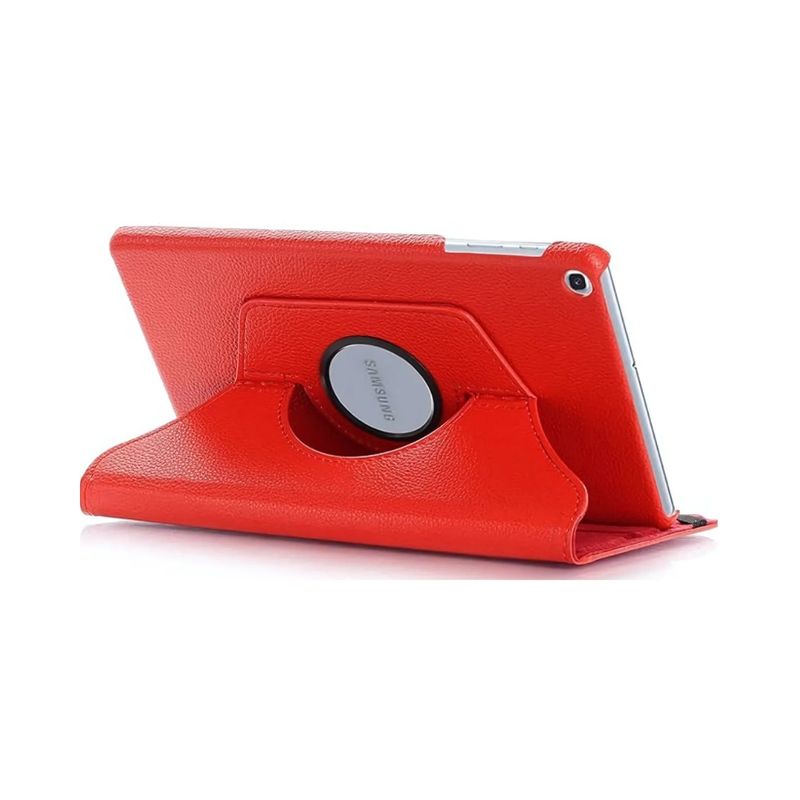 GENERICO - Funda Rojo Cuero Giratoria Compatible Tab Samsung Galaxy S6 Lite P610
