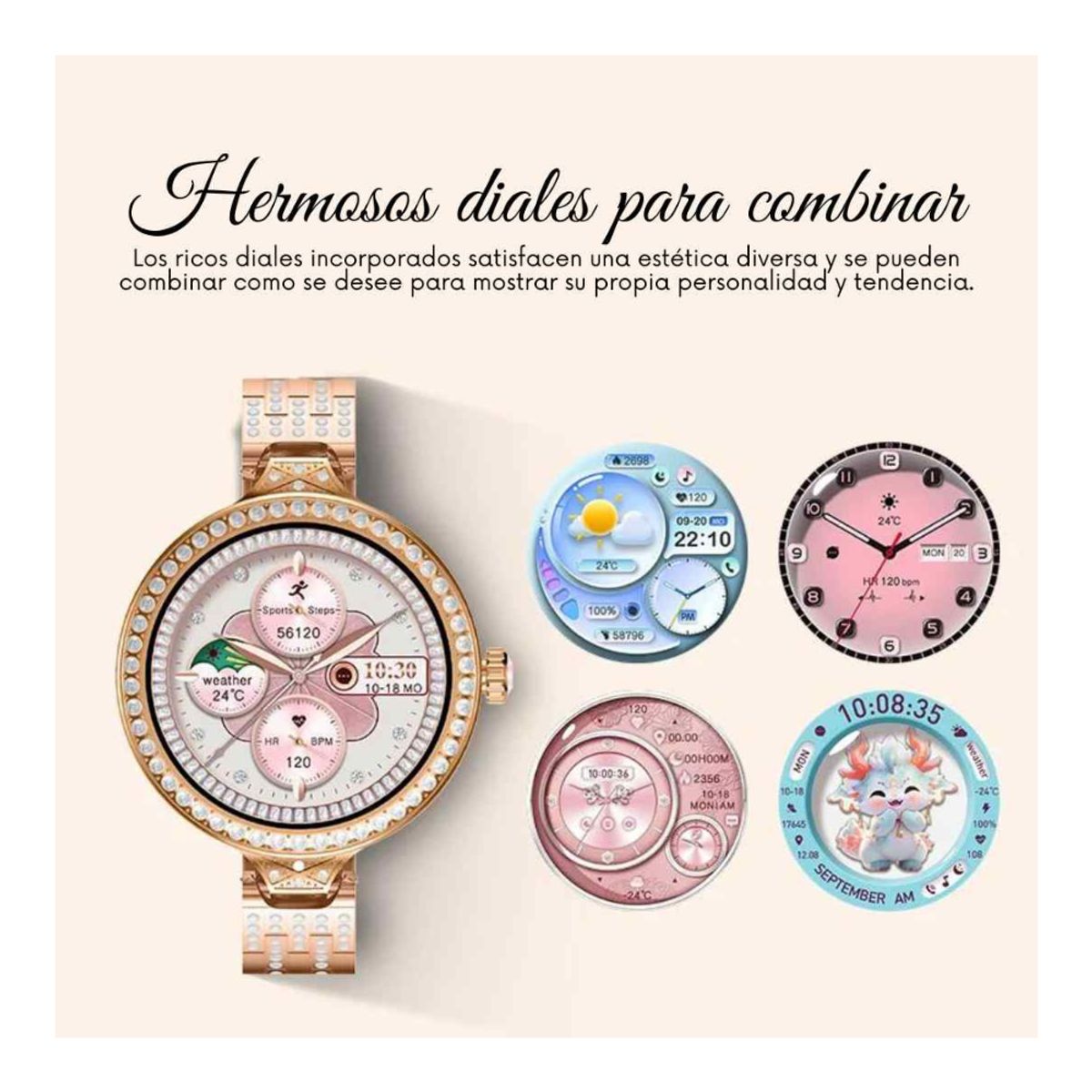 GENERICO - HW16 MINI Smart Watch Mujer NFC Bluetooth Reloj inteligente