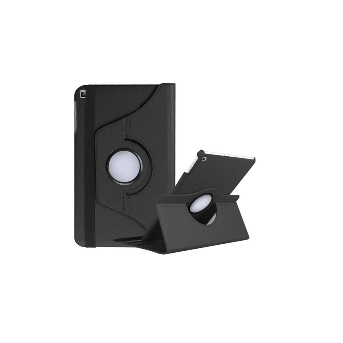 GENERICO - Funda Negro Cuero Giratoria Compatible Tab Samsung Galaxy S6 Lite P610