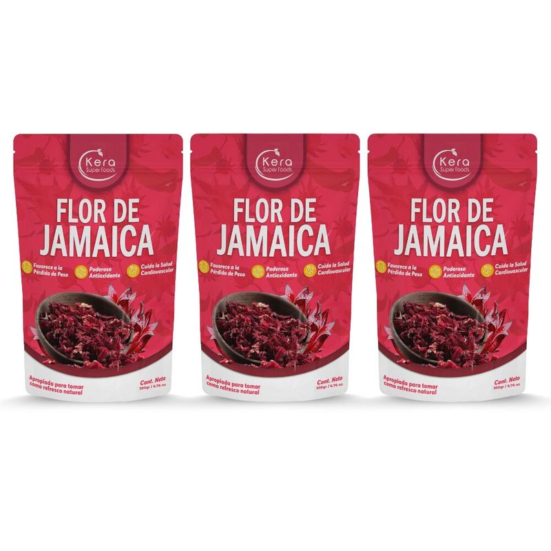 KERA SUPERFOODS - PACK FLOR DE JAMAICA 200GR X 3