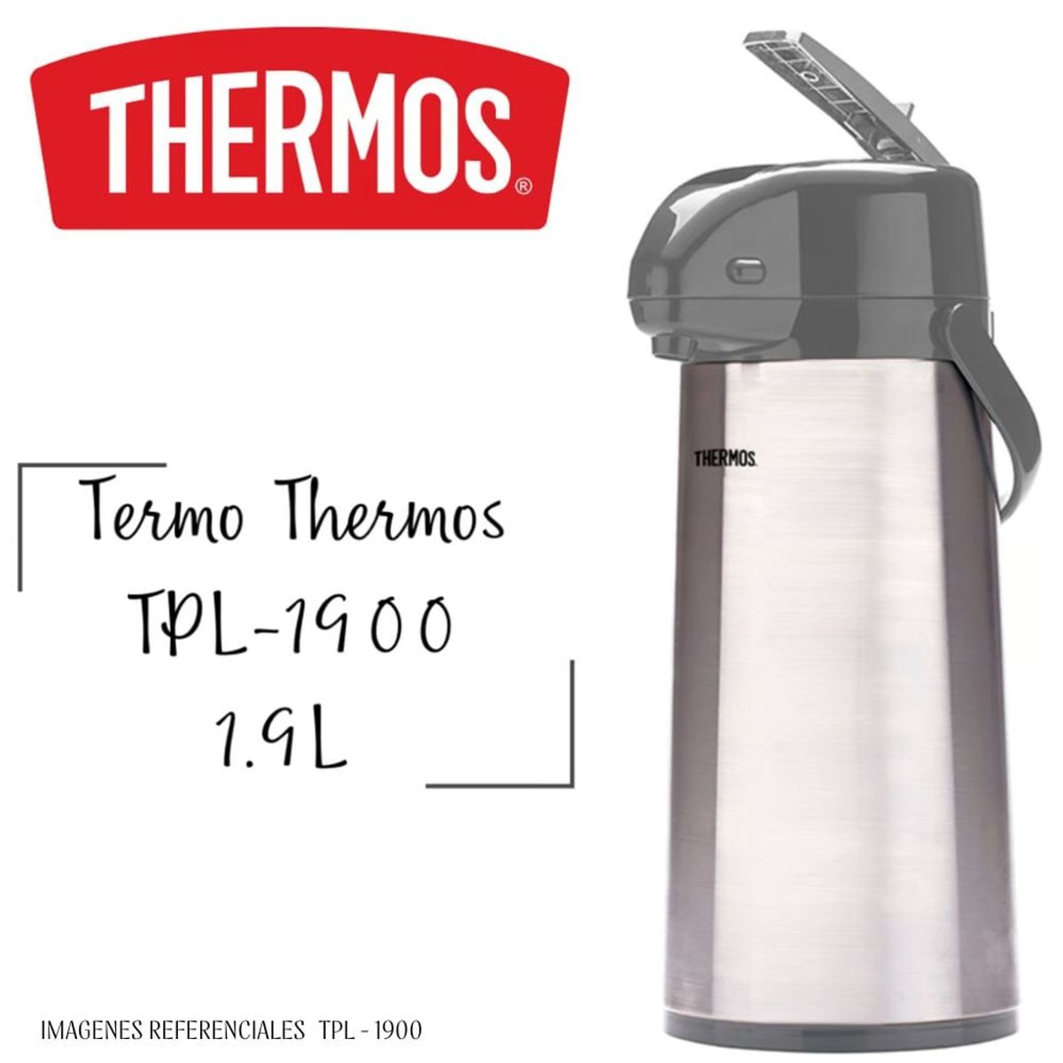 THERMOS - Termo Thermos 1.9 Lt Lever Action TPL-1900 - Plomo