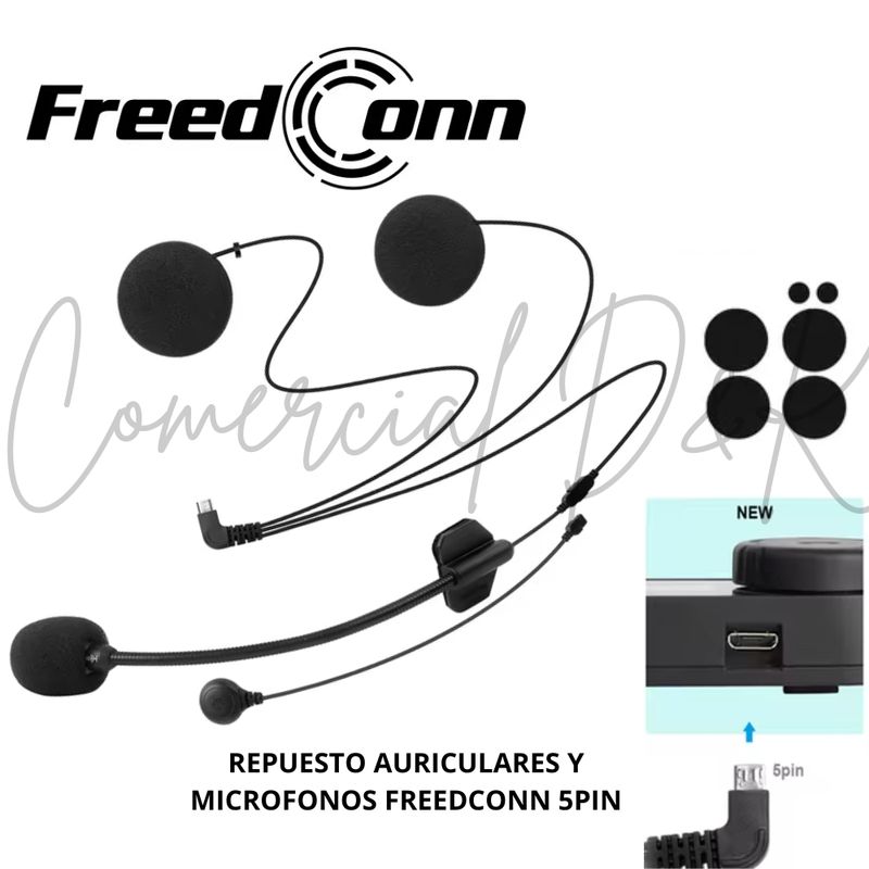 FREEDCONN - AURICULARMICRO 5PIN DE FREEDCONN TCOM KYPRO TMAXPRO R1